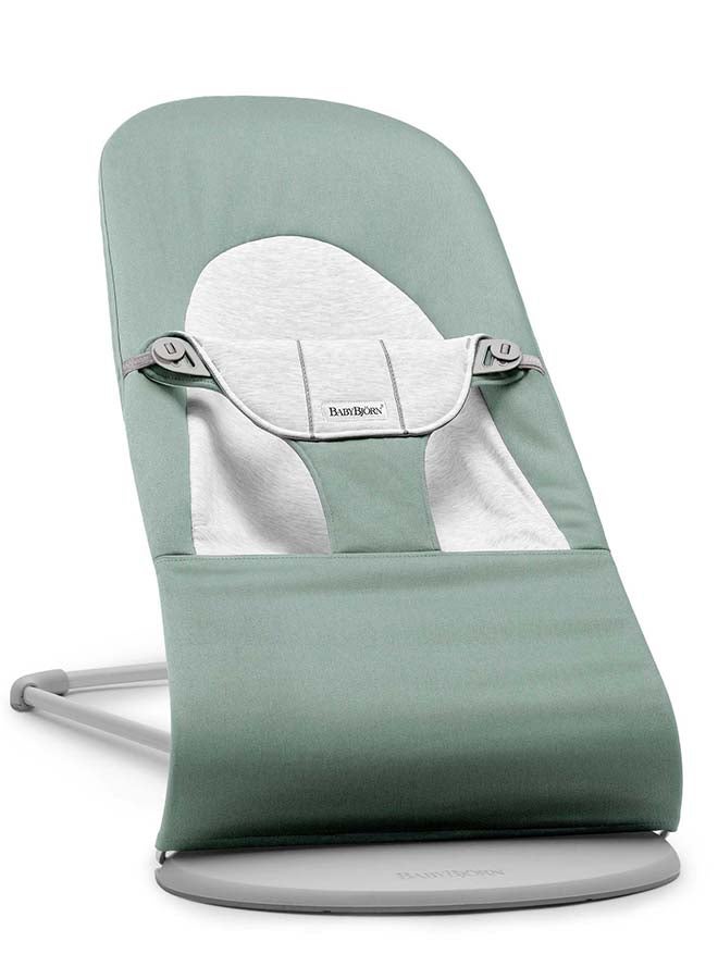 BABYBJORN Bouncer Balance Soft, Woven/Jersey, Light Sage/Grey - Image 1